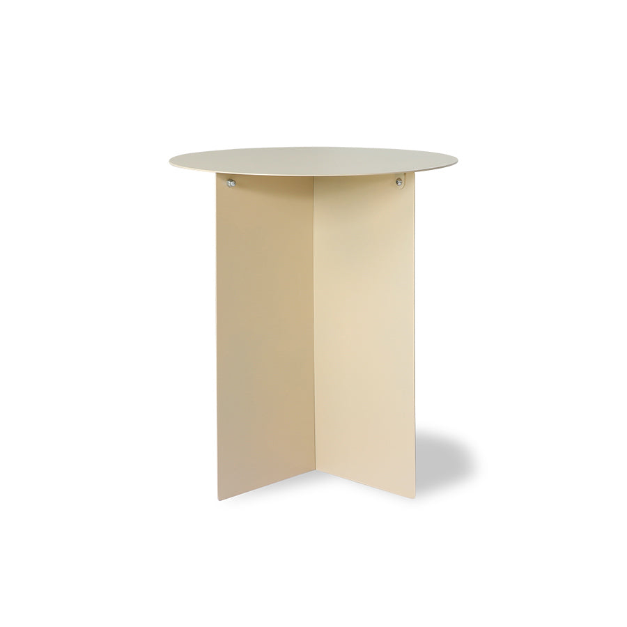 Metal side table - cream