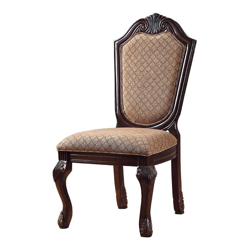 Chateau De Ville Side Chair (Set 2) in Fabric   Espresso