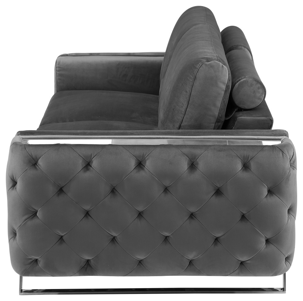 Lorenzo Velvet Sofa   Contemporary   Sofas   by Luxuriant Furniture  Houzz