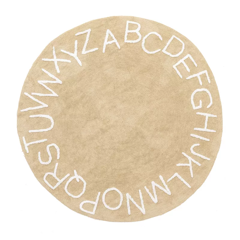 nuLoom Kids Washable Round Alphabet Rug