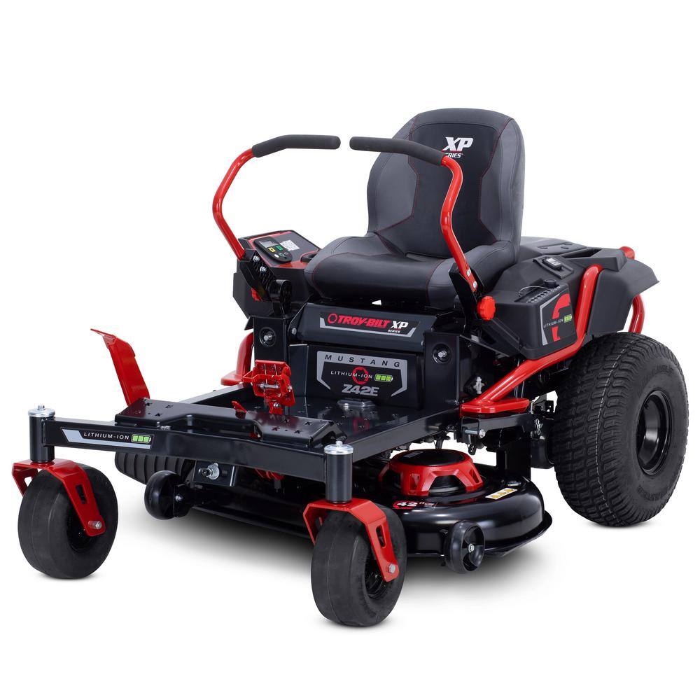 Troy-Bilt XP 42 in. 56-Volt MAX 60 Ah Battery Lithium-Ion Electric Drive Zero Turn Mower Mustang Z42E XP