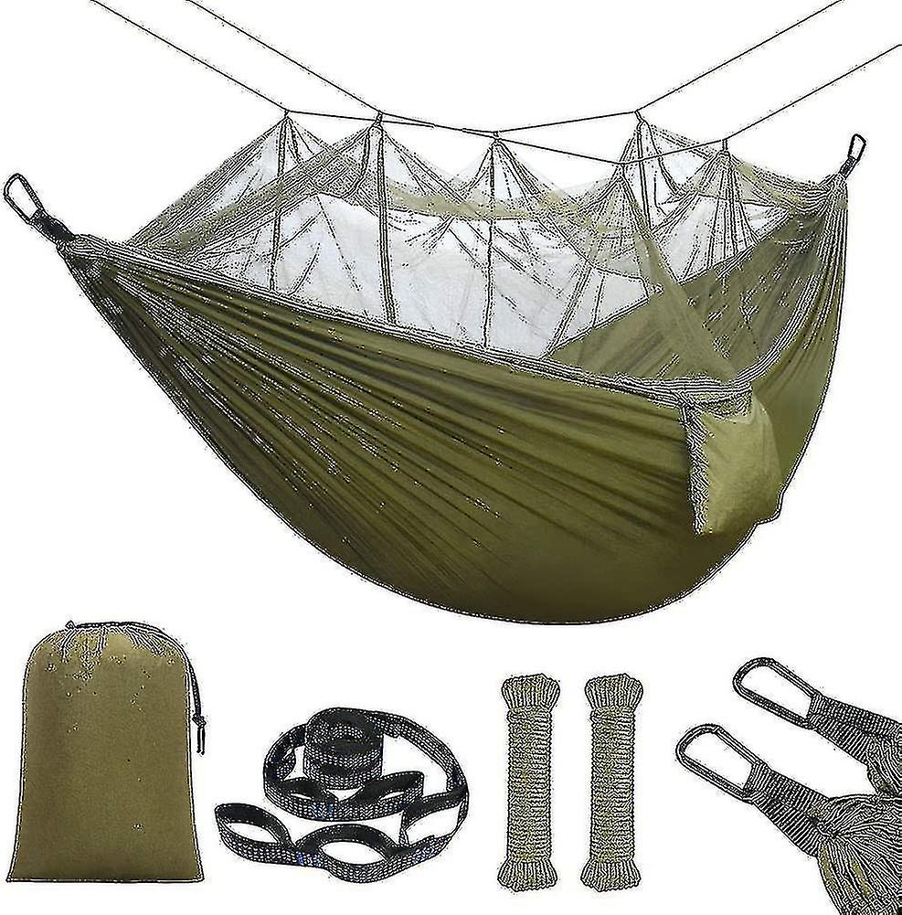 Hammock With Mosquito Net， 275x140cm Double Ultralight Travel Camping Hammock， Parachute Nylon， Load