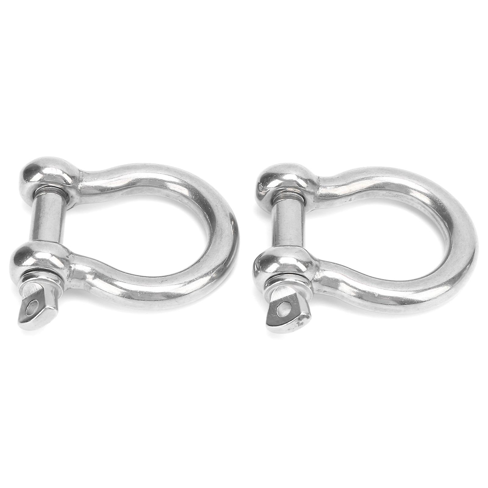 2pcs Bow Shackle Stainless Steel Strong Load Capacity D-ring Anchor For Camping Hiking Outdoor Sports(m12 520kg Load )