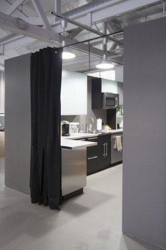 Black Doorway Room Divider Fabric Curtain 6ft Tall X 5ft