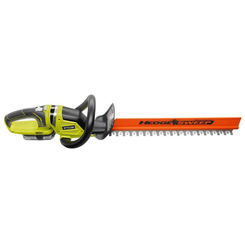 RYOBI ONE+ 18V 22 in. Cordless Battery Hedge Trimmer with 1.5 Ah Battery and Charger P2660