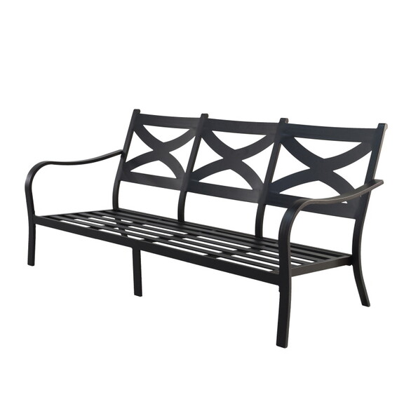 Modern Outdoor Aluminum Sofa with Cushions   Durab...