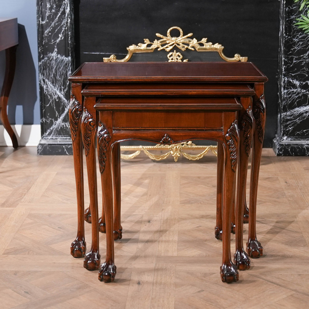 Chippendale Nesting Tables   Victorian   Side Tables And End Tables   by Niagara Furniture  Houzz