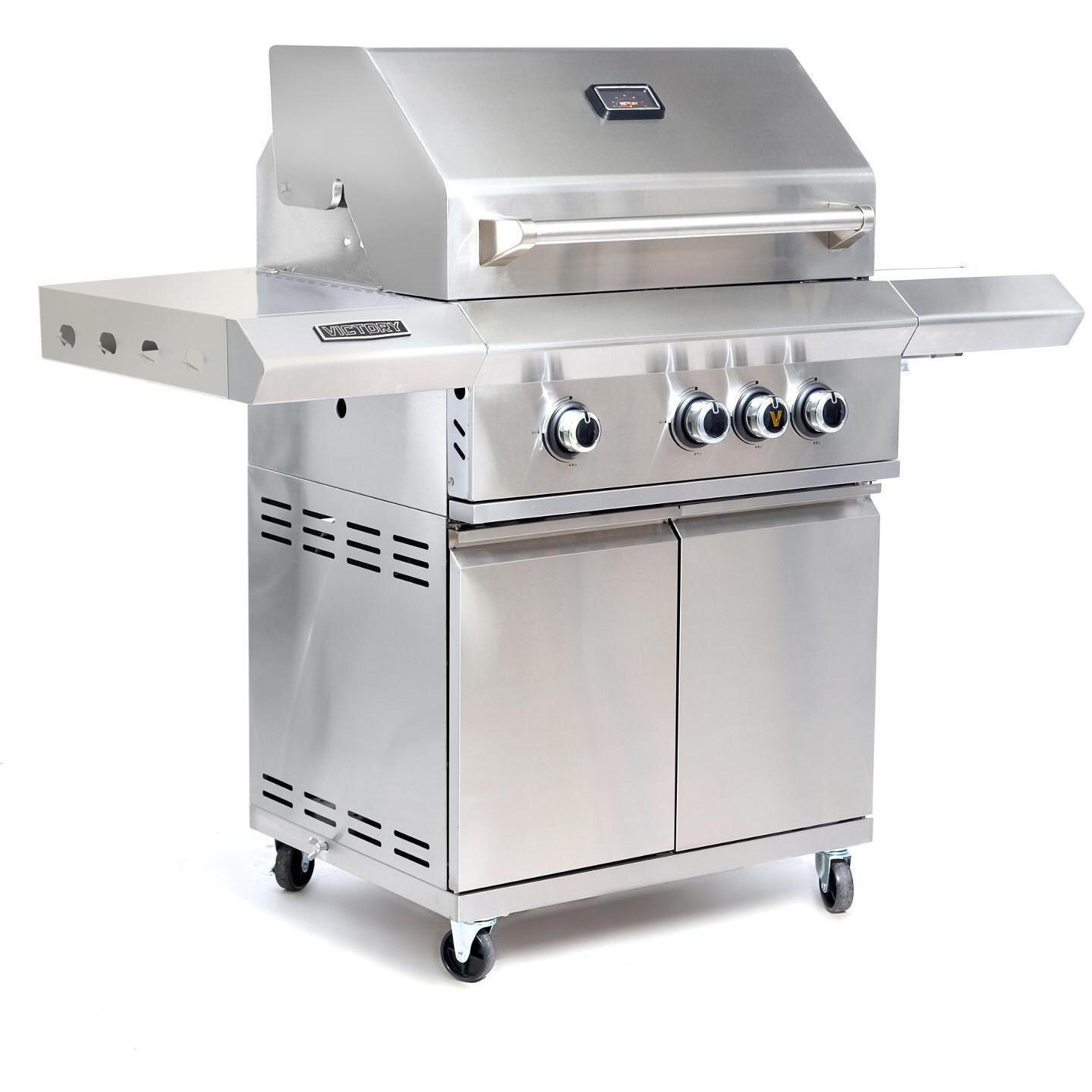 Victory 3-Burner Propane Grill w/ Infrared Side Burner