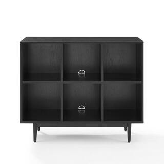 CROSLEY FURNITURE Liam 36 in. Black Engineered Wood 6-Shelf Accent Bookcase CF1121-BK