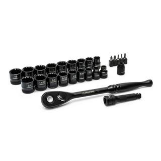 Husky 100-Position 38 in. Drive Universal Socket Wrench Set (26-Piece) H1003D26SWS