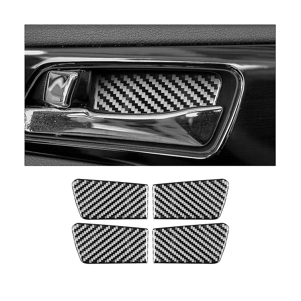 Carbon Fiber Car Inner Door Bowl Cover Sticker For 8th 2011-2014 Accessories