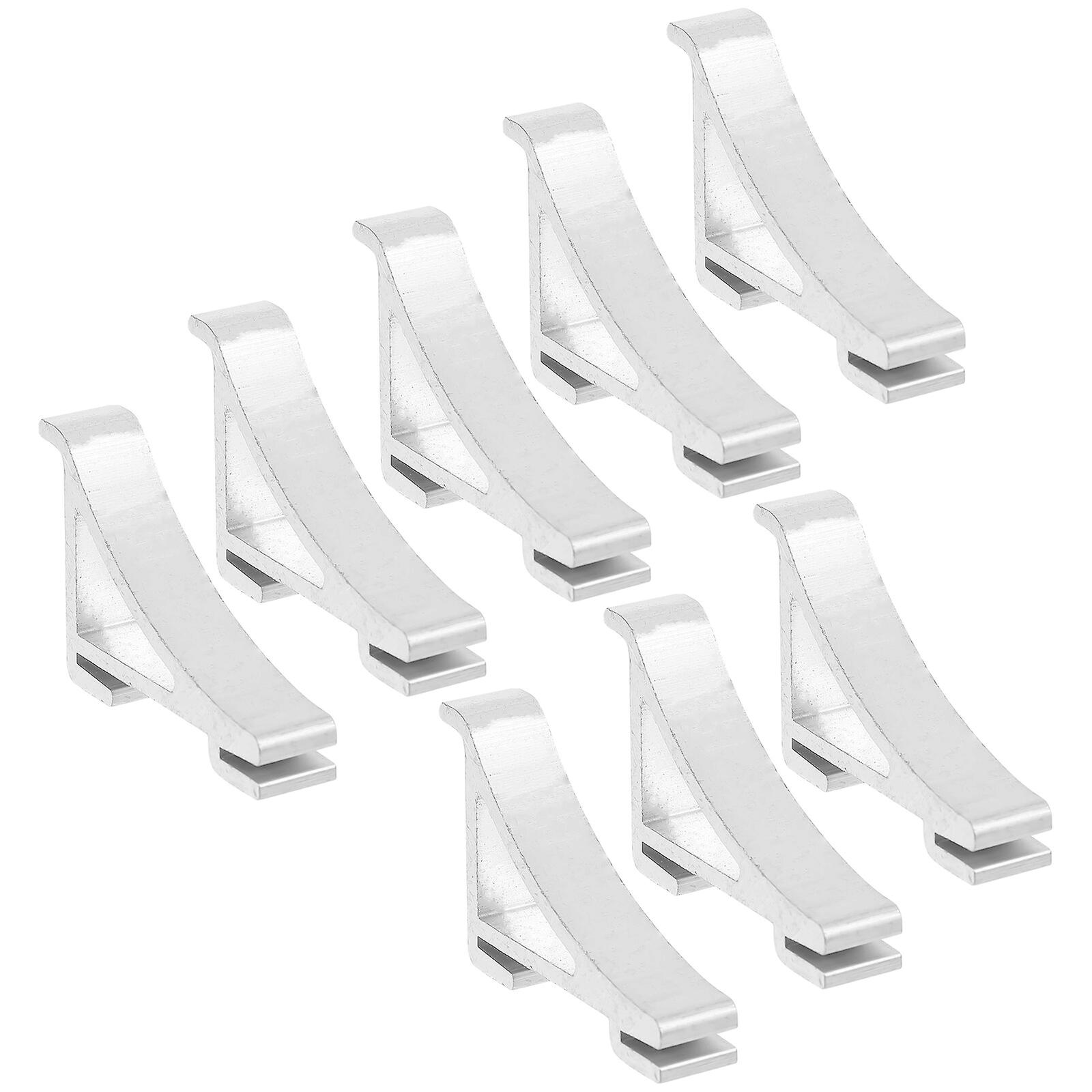 8pcs Freezer Shelf Clips Refrigerator Support Hooks Cooler Shelf Brace Freezer Clips (aluminium Size 4)