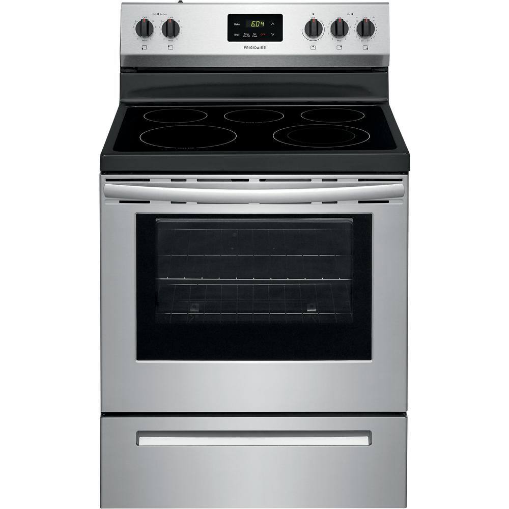 Frigidaire 30 in. 5 Element Freestanding Electric Range in Stainless Steel FCRE3052AS