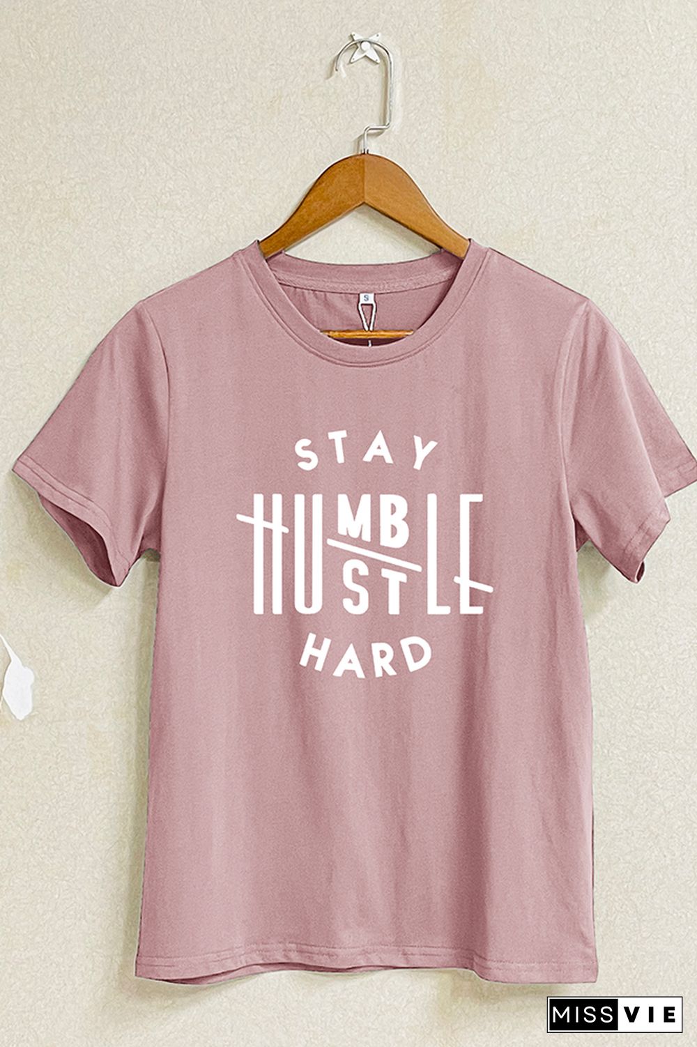 Stay Humble Hustle Hard Short Sleeve Graphic Tee Wholesale