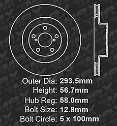 [F] Rotors w/M1 Ceramic Pads OE Brake Kit