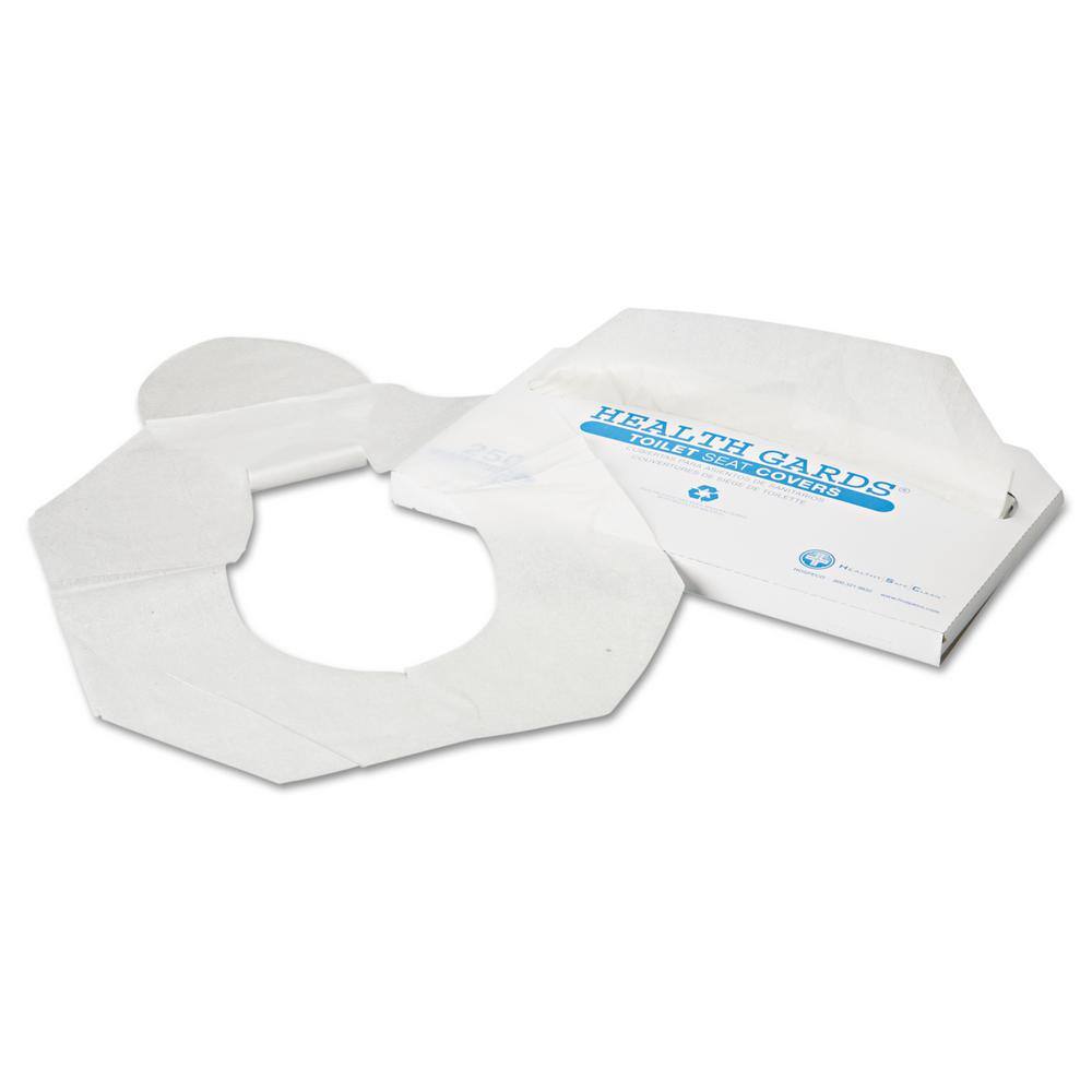 HOSPECO Health Gards Toilet Seat Covers Half-Fold White (250Pack 10 BoxesCarton) HOSHG2500