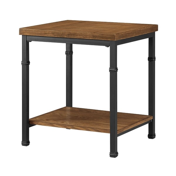 Carbon Loft Industrial Veneer Julia End Table