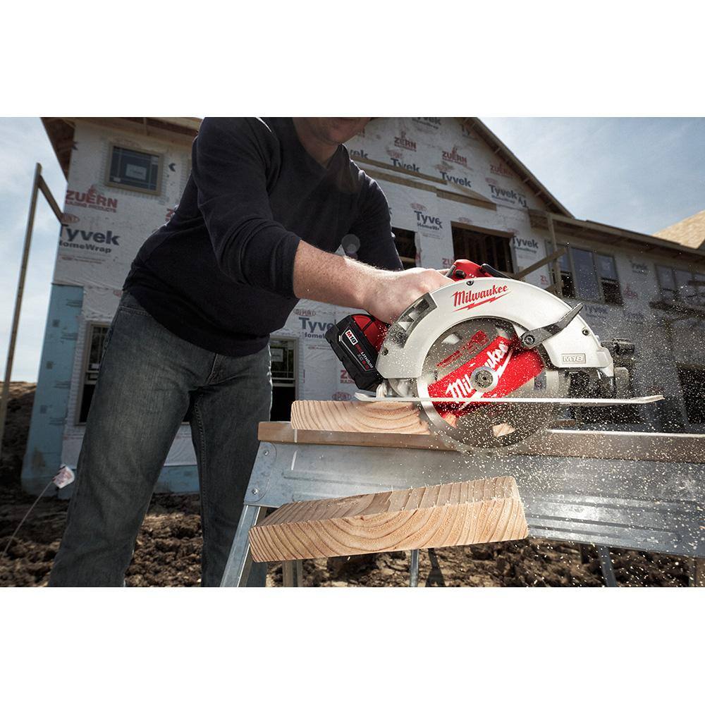 MW M18 18V Lithium-Ion Brushless Cordless 7-14 in. Circular Saw W 3.0Ah Battery and Charger 2631-20-48-59-1835