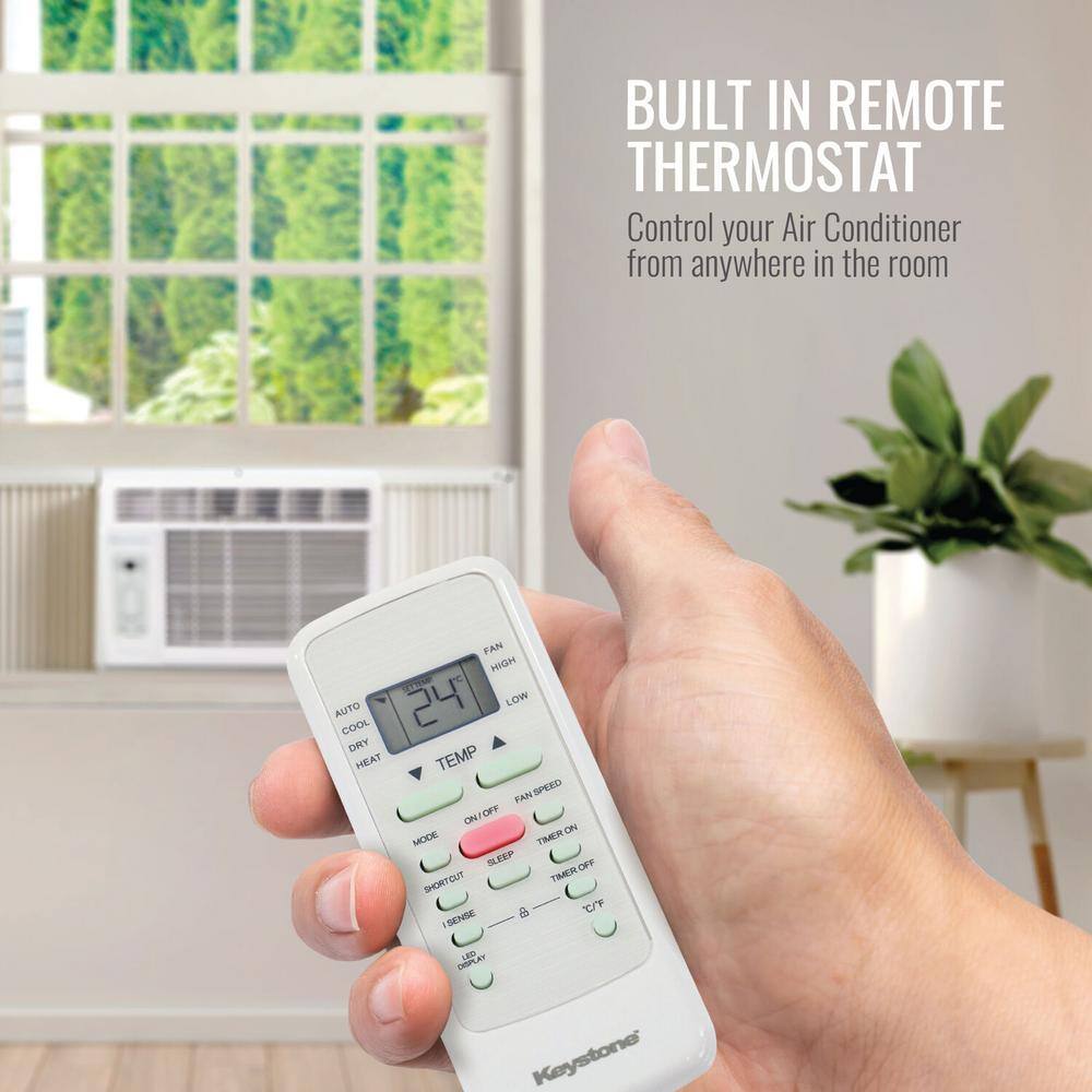 Keystone 5000 BTU Window-Mounted Air Conditioner with Follow Me LCD Remote Control in White KSTAW05BE KSTAW05BE