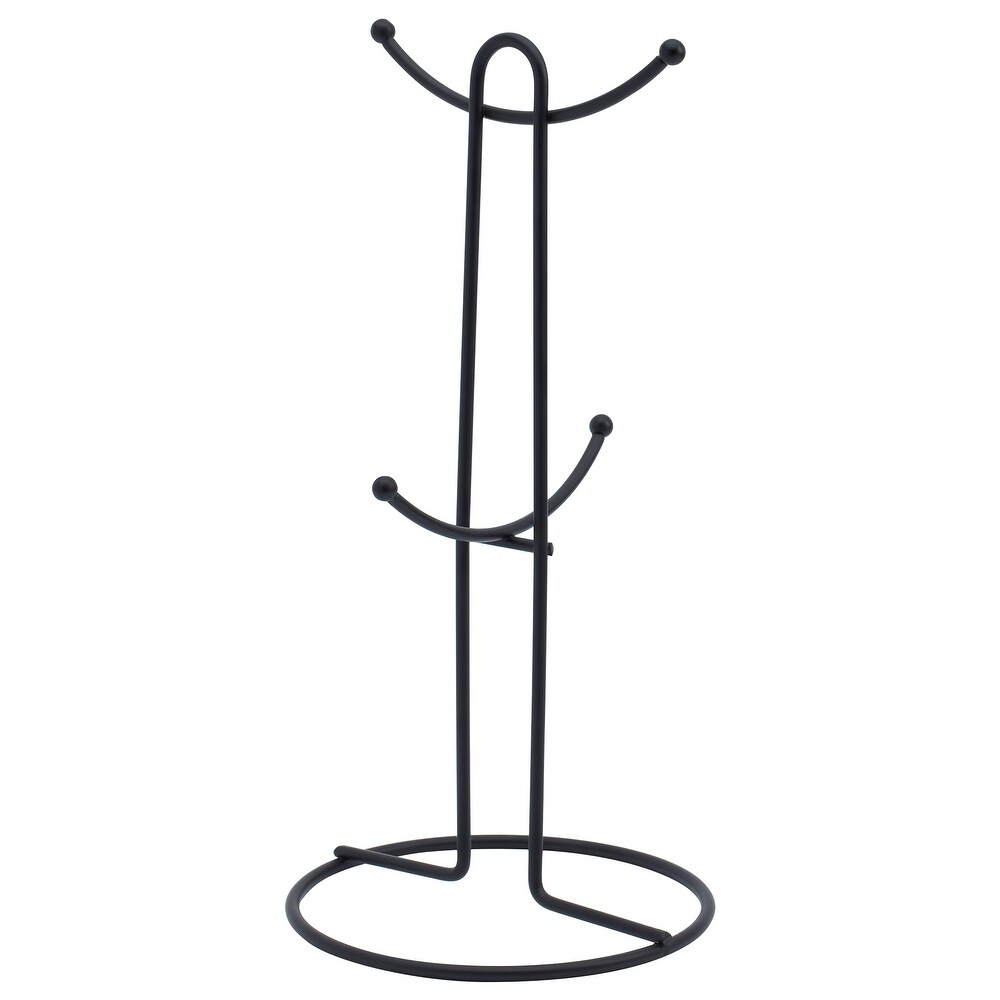 Tabletops Avenue Assorted Black/ White 5 piece Mug and Tree Stand Set