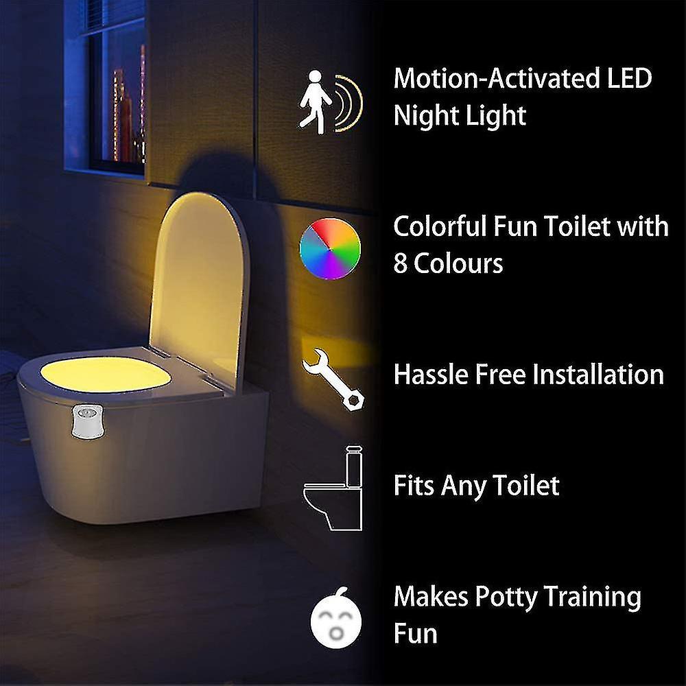 8-color Toilet Sensor Light Hanging Human Body Toilet Sensor Creative