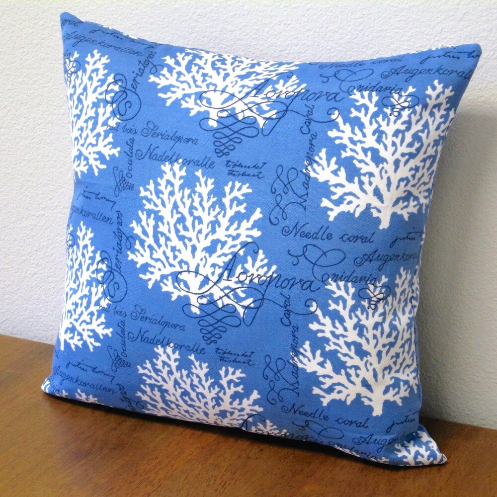 Artisan Pillows 18 inch Sea Reef in Blue or Turquoise Throw Pillow (Set of 2)