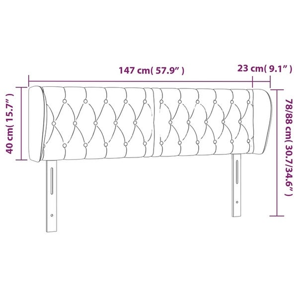 vidaXL Headboard with Ears Light Gray 40.6