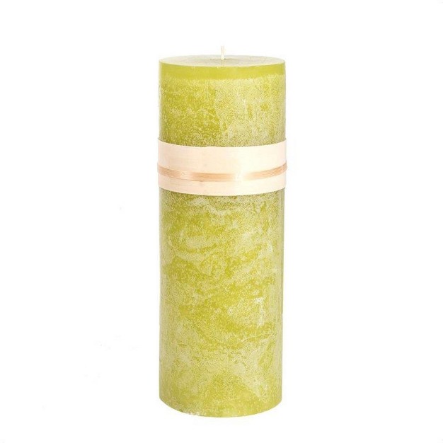 Green Traditional Cylindrical Outdoor Pillar Candle