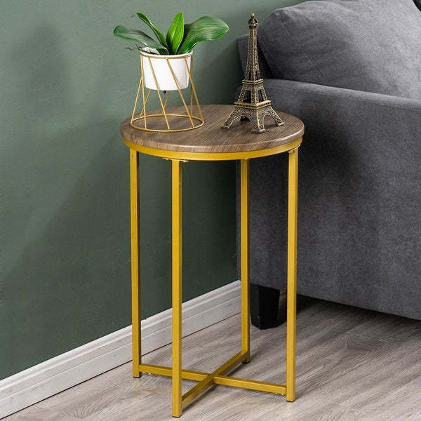 Modern Round Edge Side Table Living Room End Coffee Table