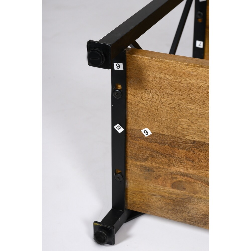 Dakota Wood Metal Tall Etagere Bookshelf