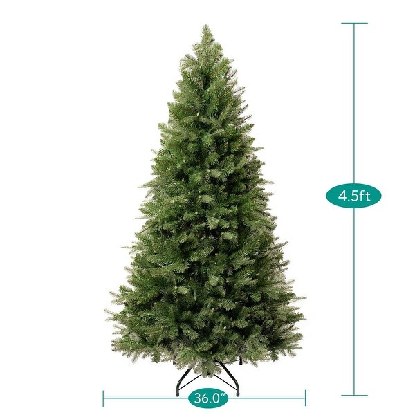 Traditional Artificial Christmas Tree with Lights，Prelit Christmas Tree，Pine Fir Christmas Tree with LED Lights