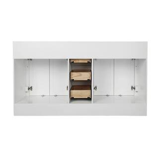 Home Decorators Collection Naples 60 in. W x 21-34 in. D Bath Vanity Cabinet Only in White nawa6021d