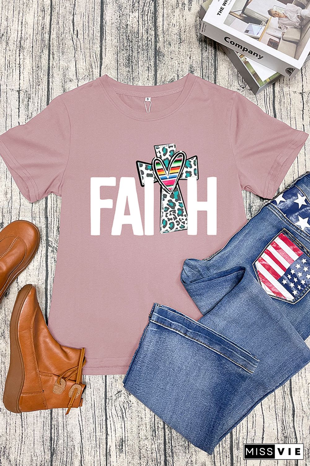 Faith Short Sleeve Graphic Tee Wholesale