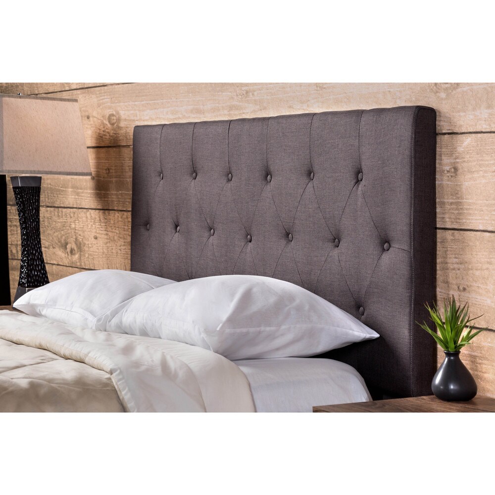 Barn Modern Grey Fabric Upholstered Tufted Headboard by Furniture of America