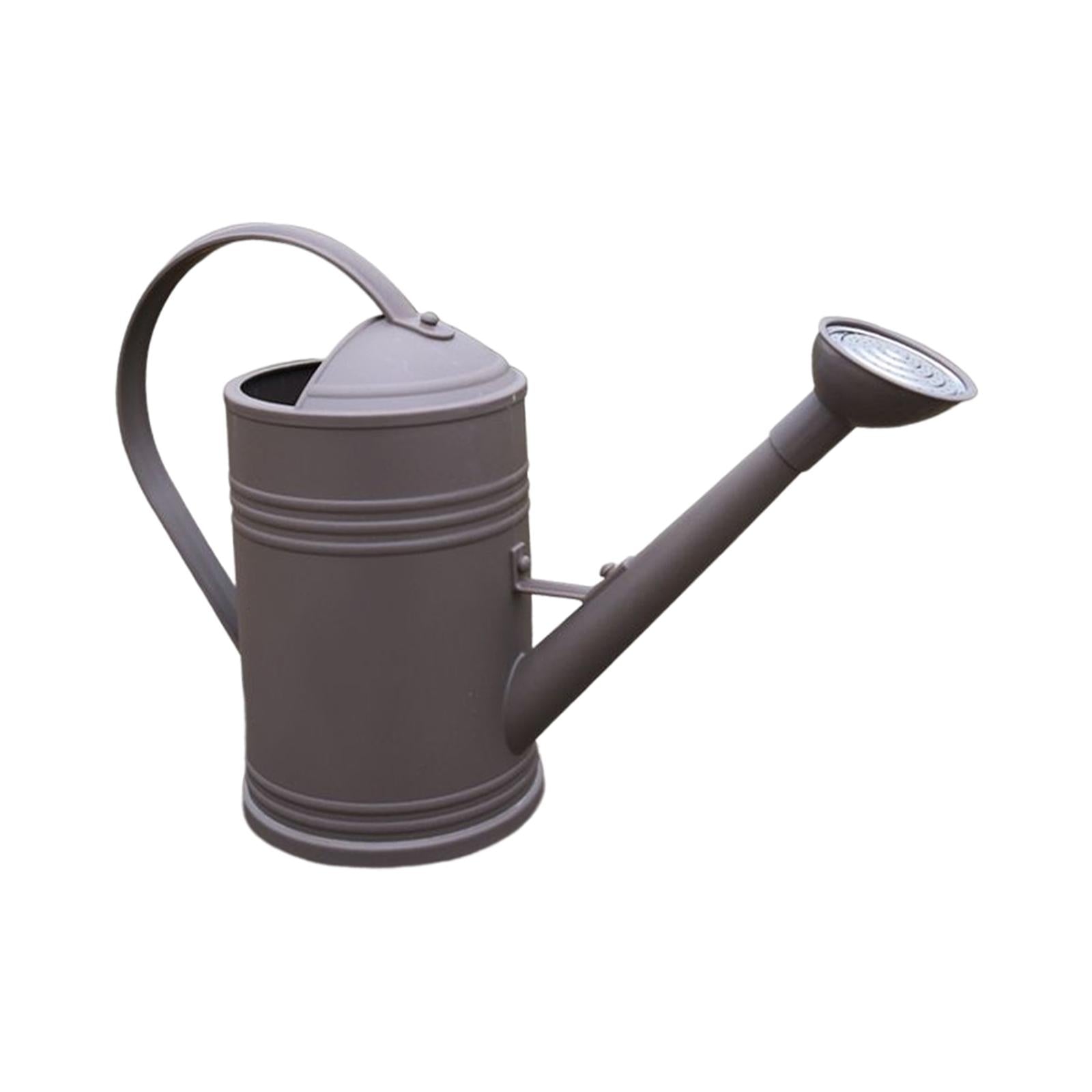 Watering Can with Detachable Sprinkle Head 1.8L Plant Watering Can Small Long Spout Watering Can for Garden Plants Gardening Brown