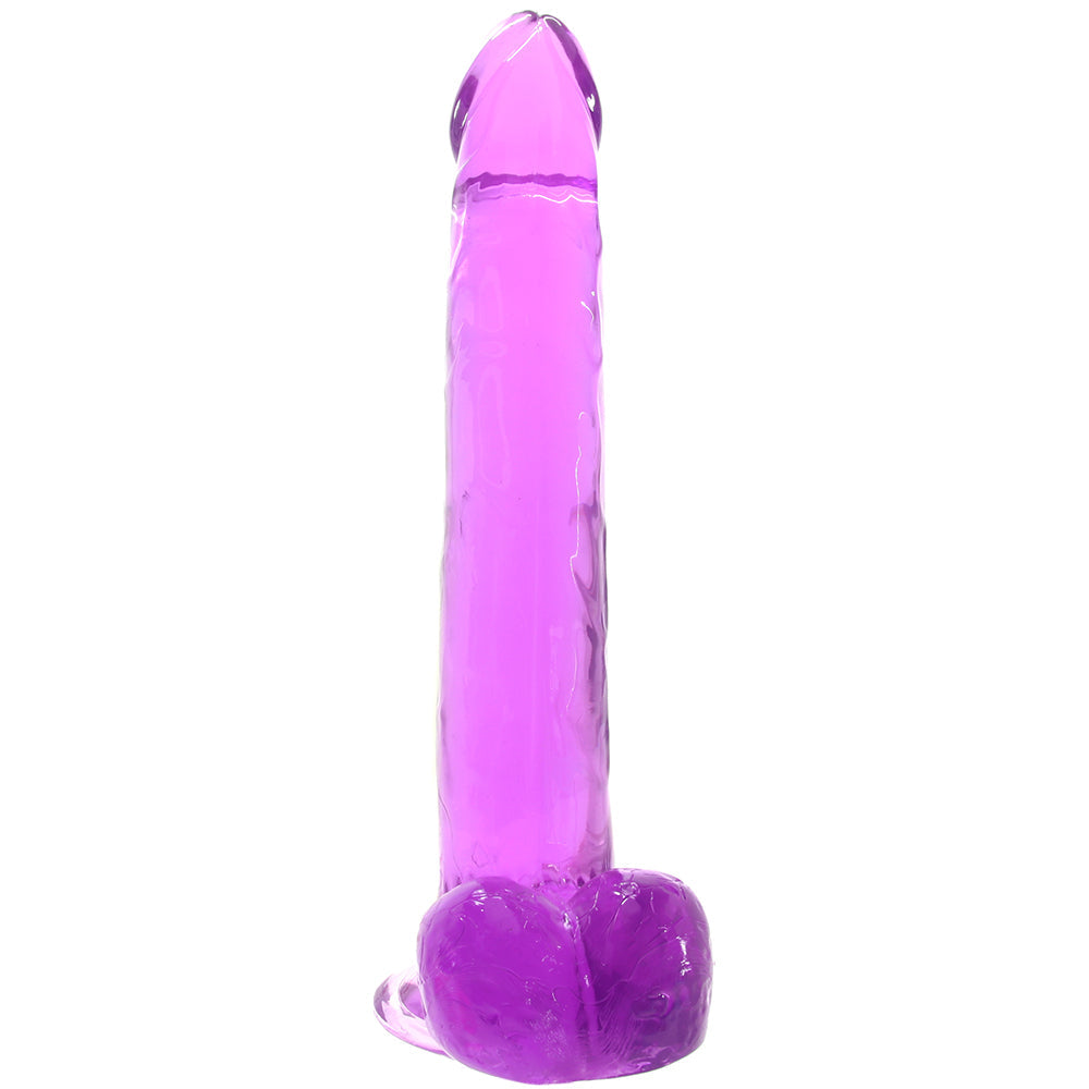 Size Queen 10 Inch Jelly Dildo in Purple