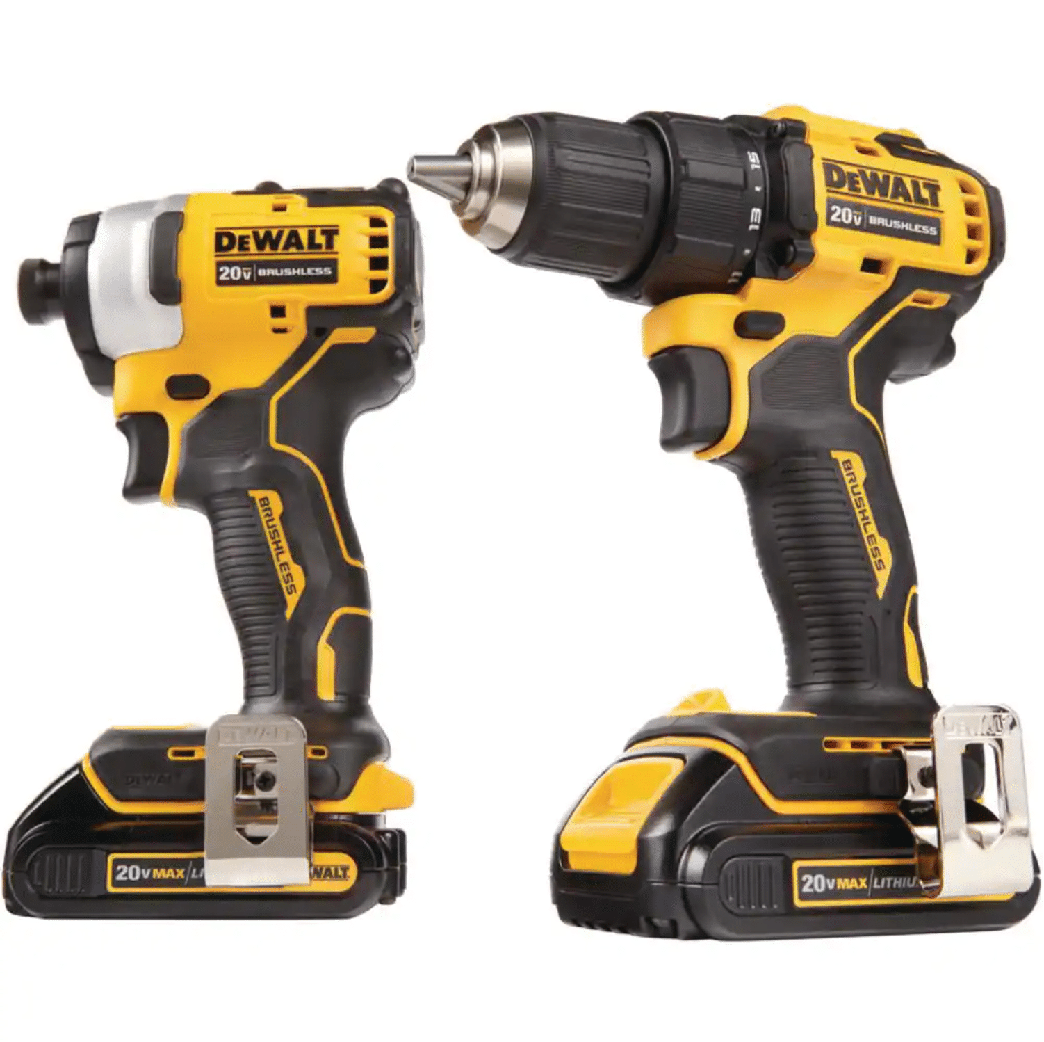 Dewalt ATOMIC 20-Volt MAX Cordless Brushless Compact Drill/Impact Combo Kit， DCK278C2