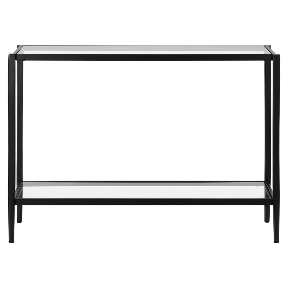 Hera 42'' Wide Rectangular Console Table with Clear Shelf   42\