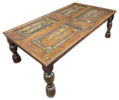 Rustic Farmhouse Chai Table  Antique Takht Coffee Table   Traditional   Coffee Tables   by Mogul Interior  Houzz