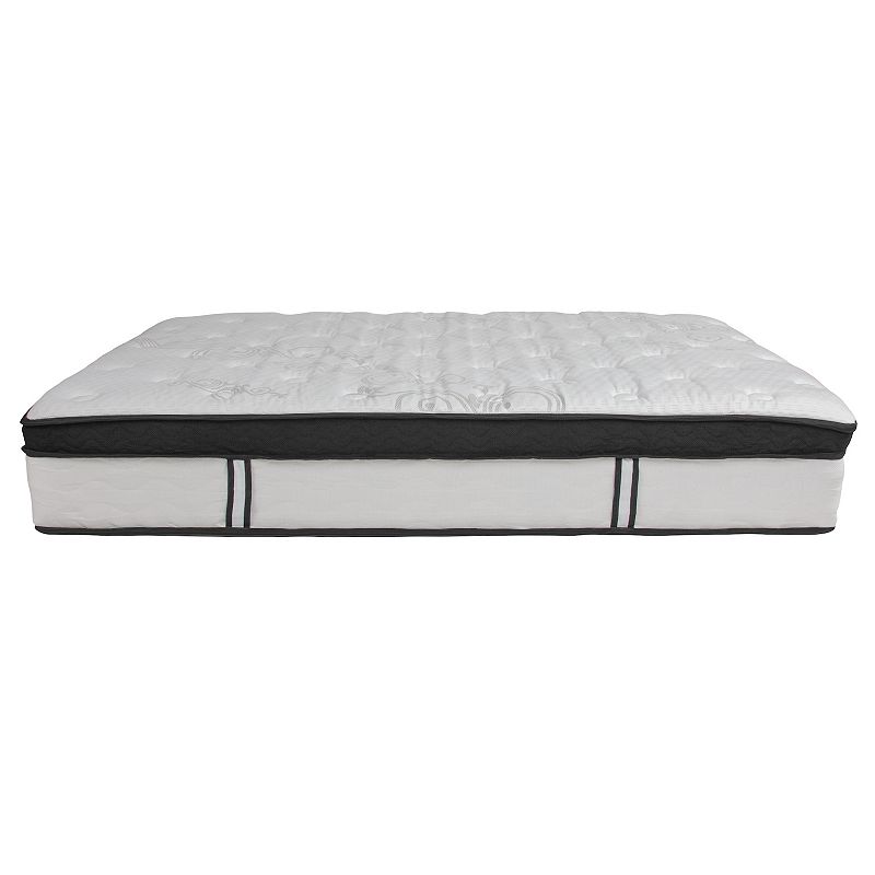 Merrick Lane Hulen 12 Inch Hybrid Pocket Spring and CertiPUR-US Certified Memory Foam Mattress