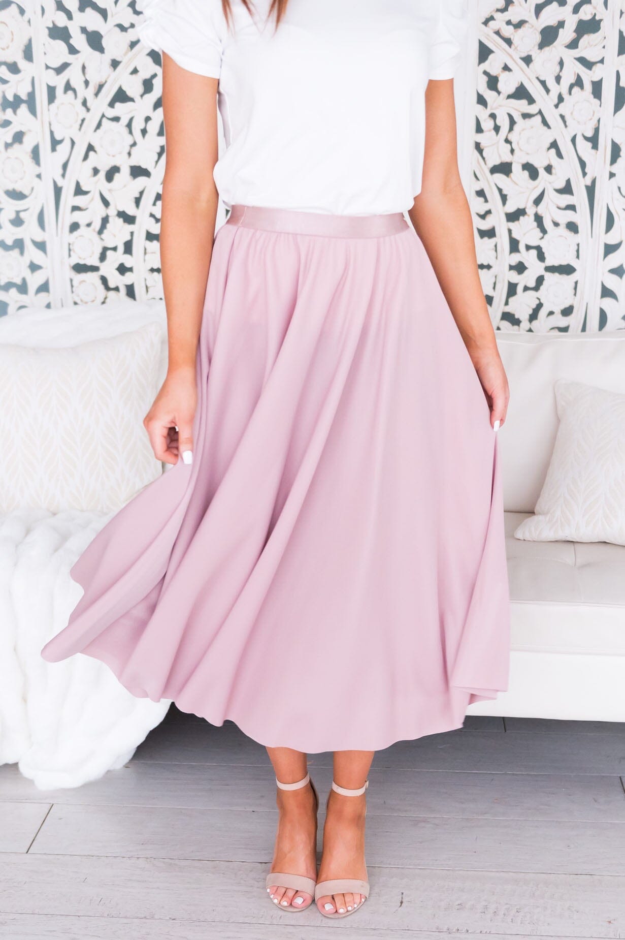 Full Of Charm Modest Circle Skirt