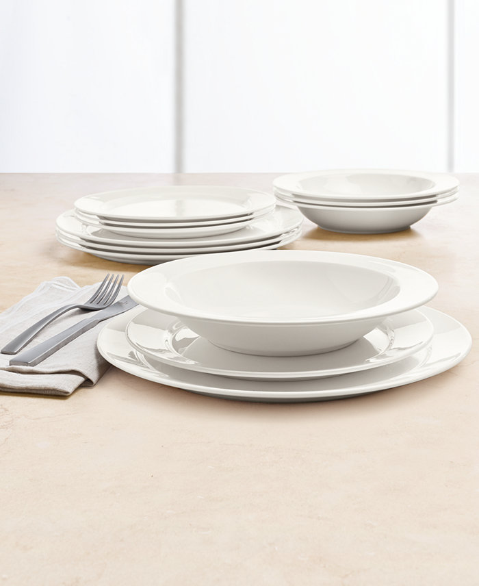 Hotel Collection Bone China 12 Pc. Dinnerware Sets Collection Service for 4