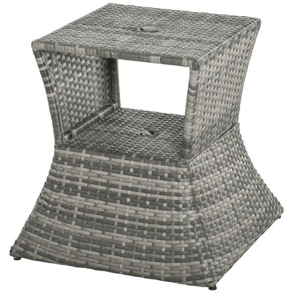 Outsunny Rattan Wicker Side Table