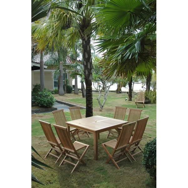 Windsor Classic Chair 9Pieces Folding Dining Set