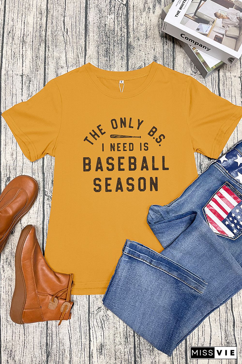 Baseball Season Print Graphic Tee