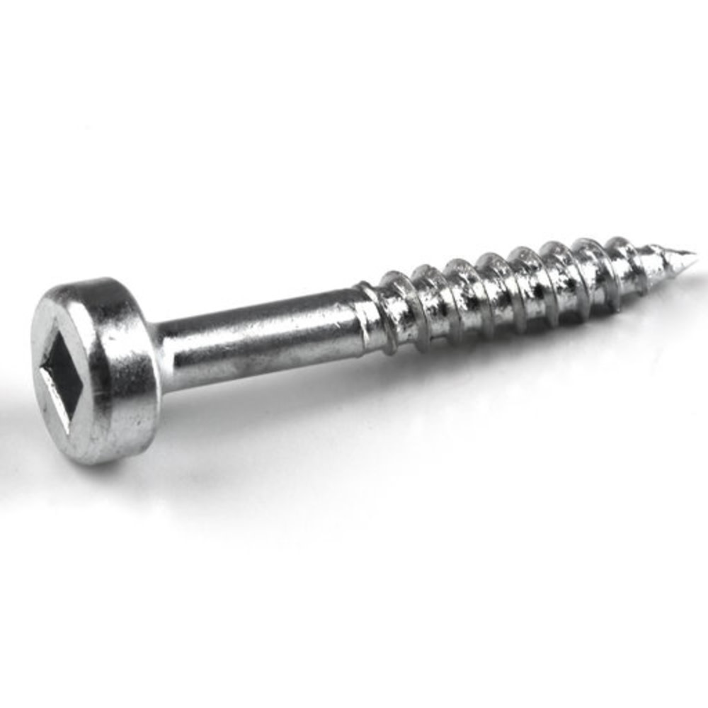 1 #6 Fine Pan-Head Zinc Pocket Screw ; 1200ct ;