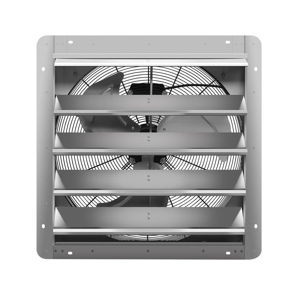 Amucolo 2750 CFM 24 in. Silver Aluminum High Speed Gable Mount Shutter Exhaust Fan YeaD-CYD0-JKL2