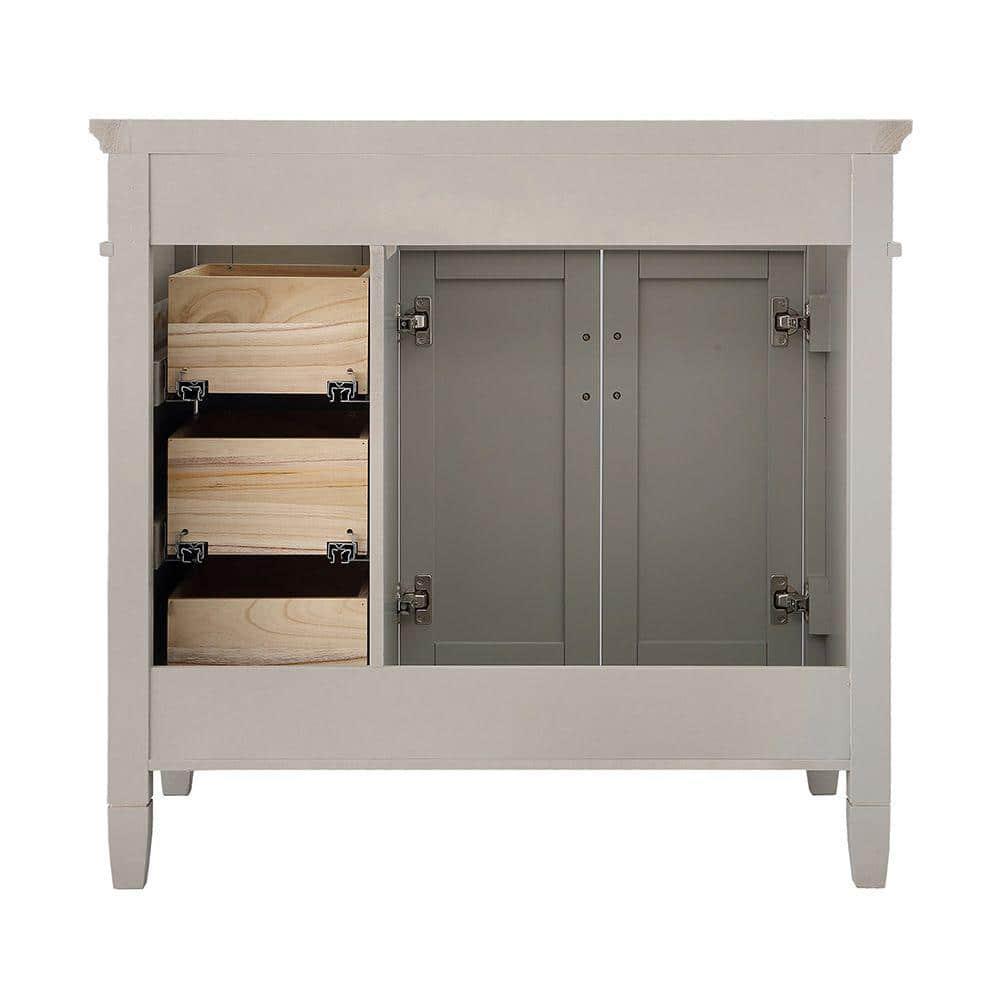 Home Decorators Collection Ashburn 36 in W x 2175 in D Vanity Cabinet in Grey