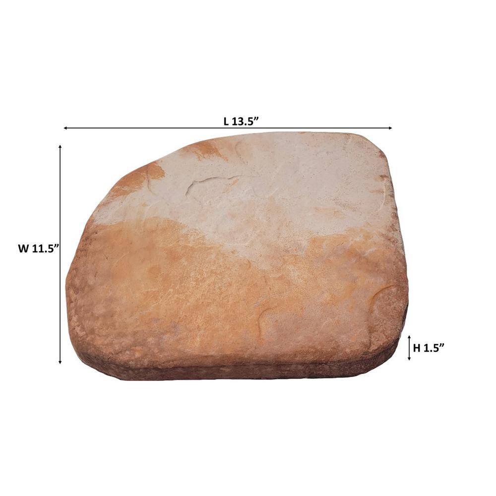 Classic Stone El Paso Sandstone Irregular Concrete Stepping Stone Pathway Pack (32-Piece) 100085703
