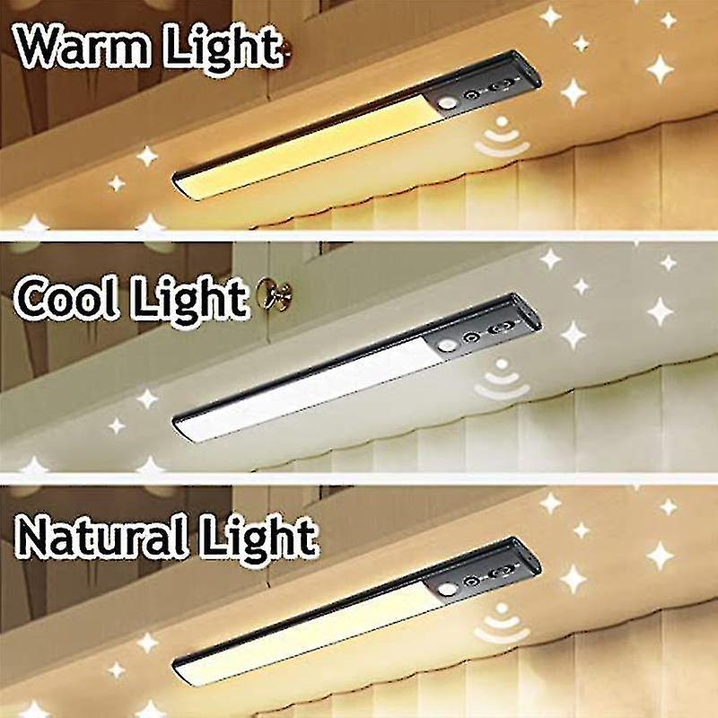 Under Cabinet Lights Wireless Lighting 2 Packs 100 Led Closet Lights Motion Sensor Light Indoor Usb